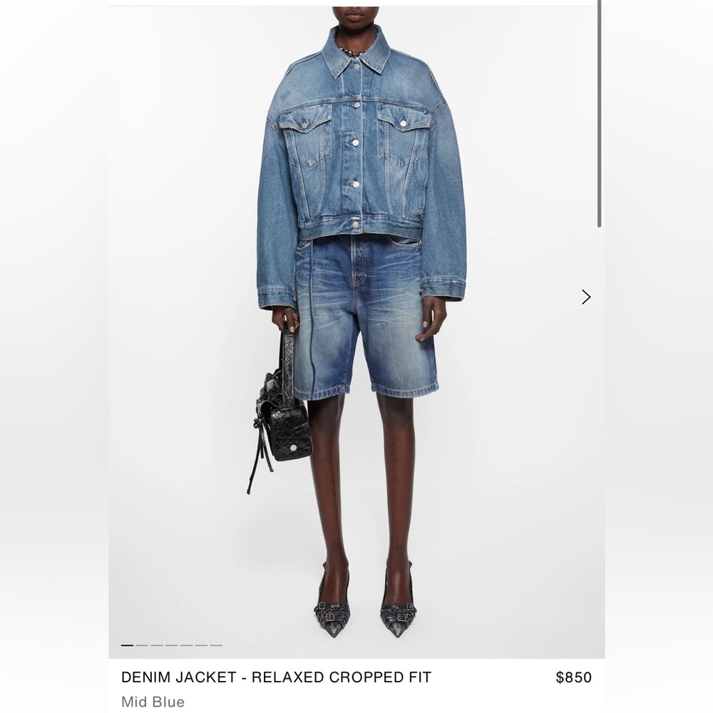 Acne Light Wash Denim Jacket in Light Blue - Picture 6 of 6